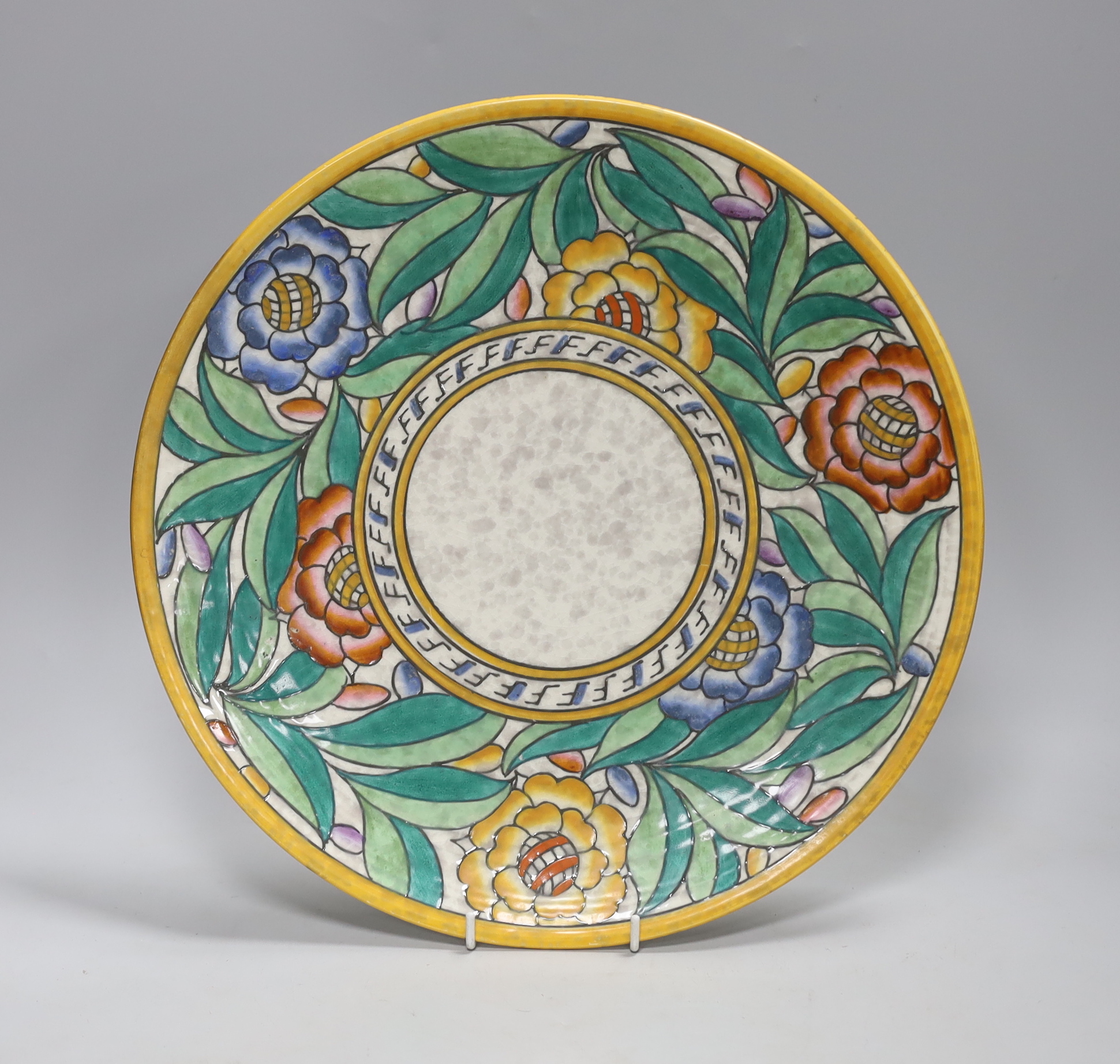 A Charlotte Rhead charger for Crown Ducal, 36.5cm diameter